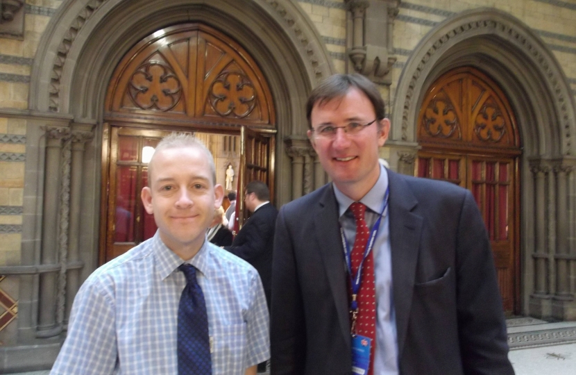 Edward McCarthy with BBC's James Landale