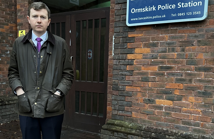 Mike Prendergast outside police station. 