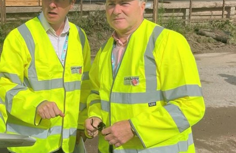 Photo of Cllr Rob Bailey, Association Chairman and County Councillor for West Lancs East with development control committee chairman, Matthew Maxwell-Scott.