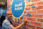 Edward McCarthy Knowsley ward candidate at the Social Action wall