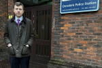 Mike Prendergast outside police station. 