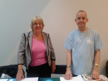 Cllr Ruth Melling (Burscough East) and Edward McCarthy WLCF Coordinator 