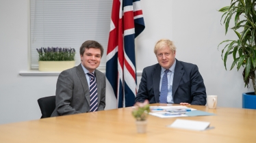 Jack Gilmore with Boris Johnson